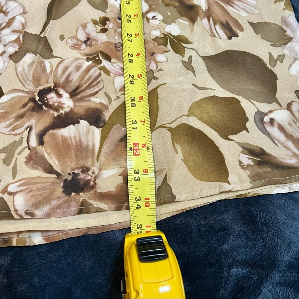 Vintage Liz‎ Claiborne Collection Silk Floral Boho Cottagecore Midi Skirt 6